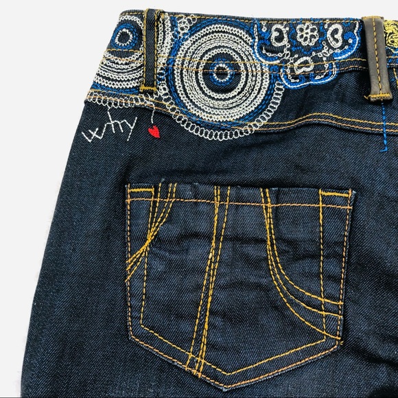 Desigual, Embroidered Jeans, Size 26 - Picture 10 of 16
